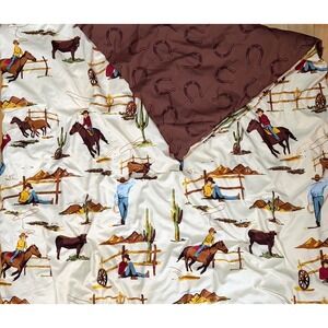 Sweet Jojo Designs Brown Western Cowboy Boy Baby Mini Crib Comforter Infant